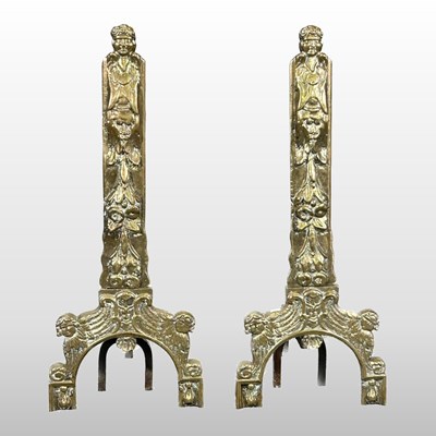 Lot 189 - A pair of andirons