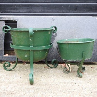 Lot 247 - Two green planters