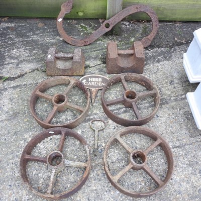 Lot 539 - Four iron wheels