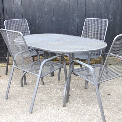 Lot 210 - A table and chairs