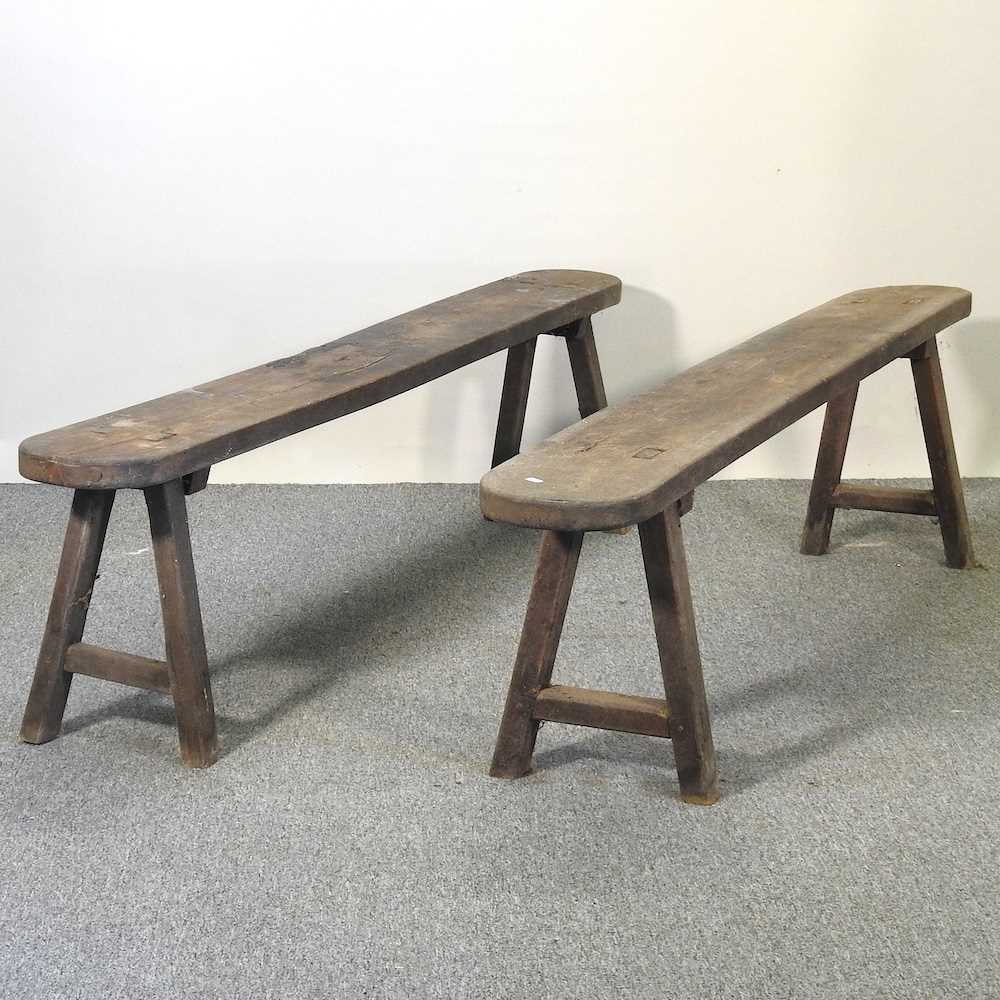 Lot 4 - A pair of benches