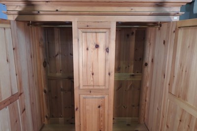 Lot 425 - A pine wardrobe