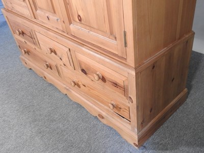 Lot 425 - A pine wardrobe