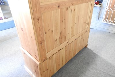 Lot 420 - A pine wardrobe