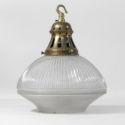 Lot 211 - An early 20th century Holophane pendant light