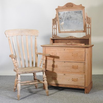 Lot 45 - Armchair and chest