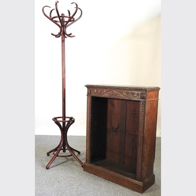 Lot 397 - A bookcase and hatstand