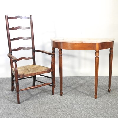 Lot 273 - A table and chair