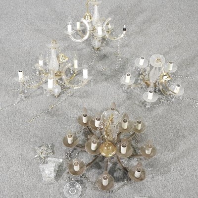 Lot 195 - Four chandeliers