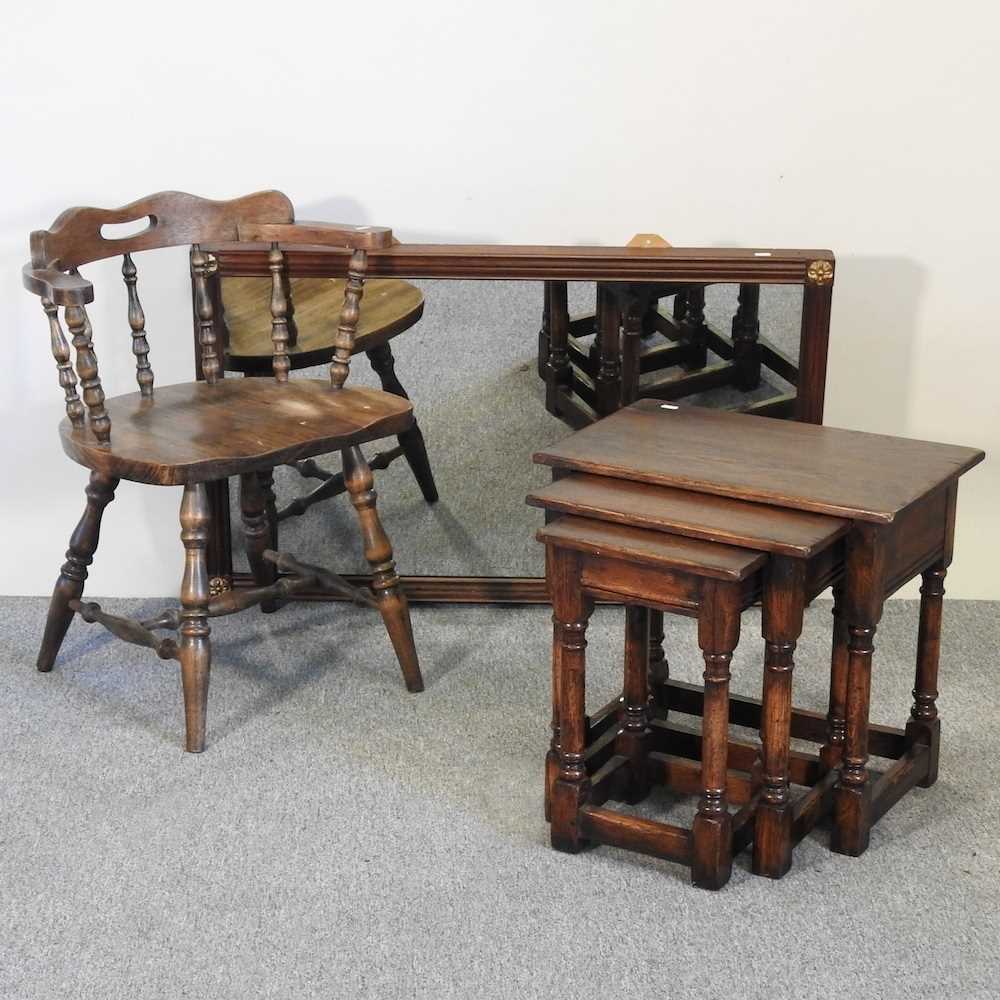 Lot 182 - Chair, tables and mirror