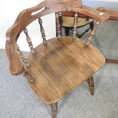 Lot 182 - Chair, tables and mirror