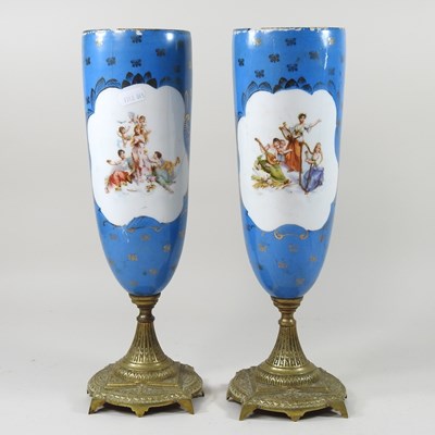 Lot 265 - Sevres style vases