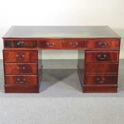 Lot 359 - A pedestal desk