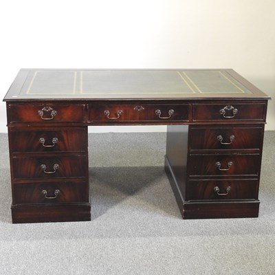 Lot 108 - A pedestal desk