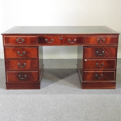 Lot 288 - A pedestal desk