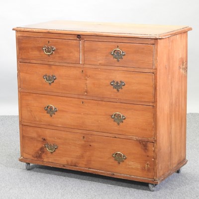 Lot 69 - An antique pine chest