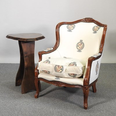 Lot 109 - A chair and table