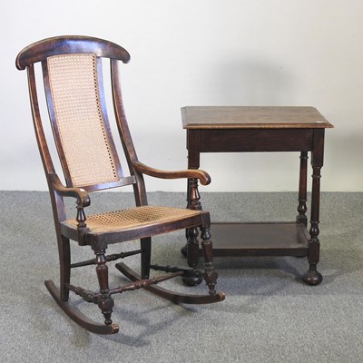 Lot 343 - A chair and table