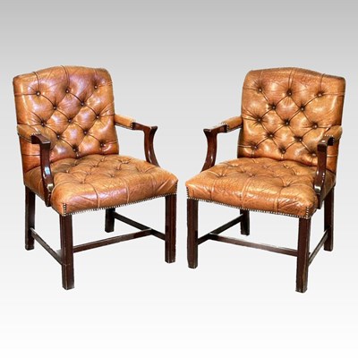 Lot 49 - A pair of armchairs