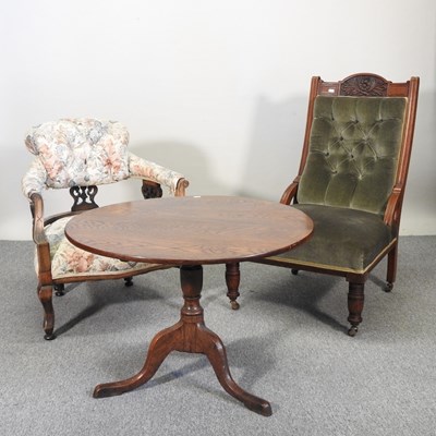 Lot 39 - Two chairs and a table