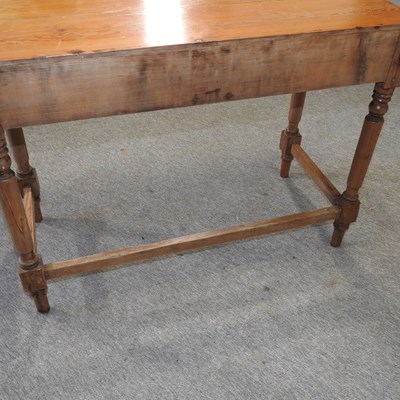 Lot 75 - An antique pine side table