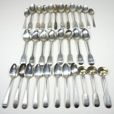 Lot 265 - A collection of silver spoons