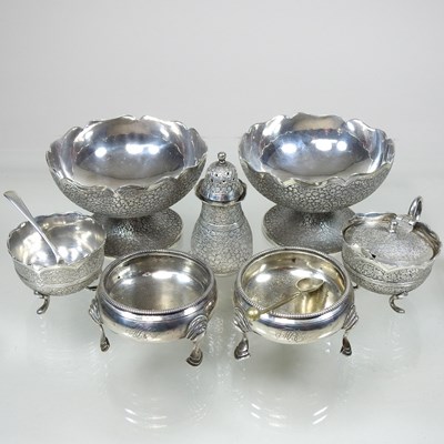 Lot 258 - Silver and condiments