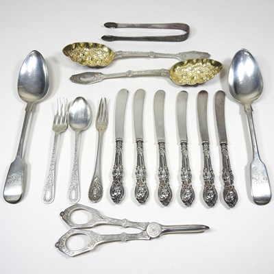 Lot 340 - A collection of silver cutlery