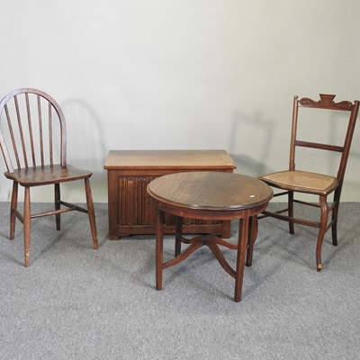 Lot 420 - A box, table and chairs