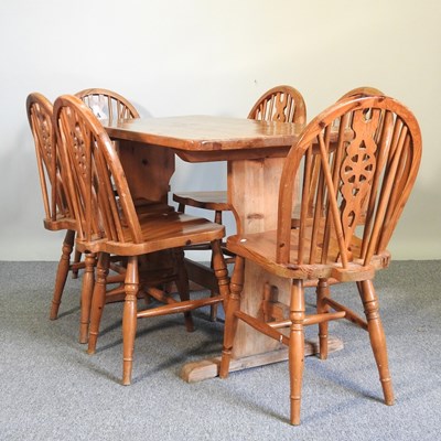 Lot 247 - Pine dining chairs