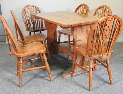 Lot 247 - Pine dining chairs