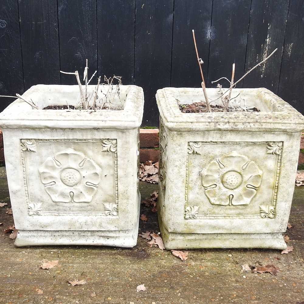 Lot 83 - A pair of garden planters