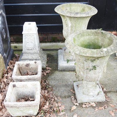 Lot 329 - Various stone garden items