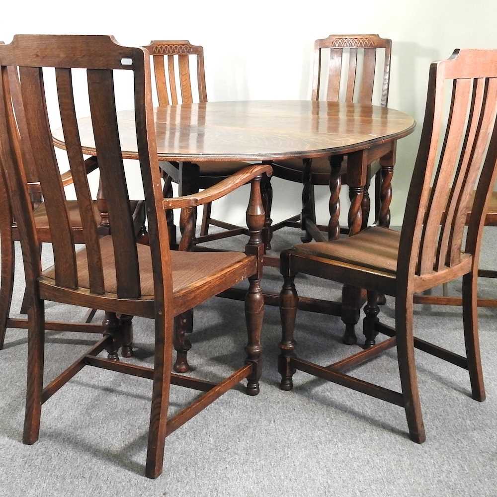 Lot 299 - A 1920's table and chairs