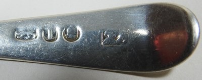 Lot 423 - Three silver teaspoons, Hester Bateman