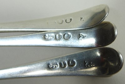 Lot 423 - Three silver teaspoons, Hester Bateman