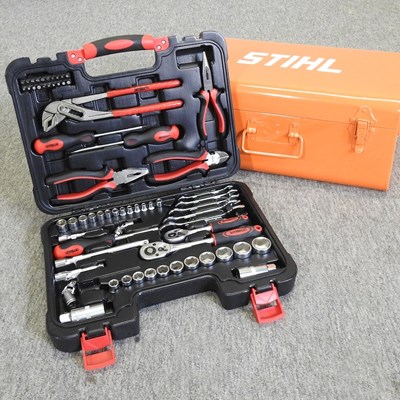 Lot 174 - A 65 piece tool kit, together with a toolbox