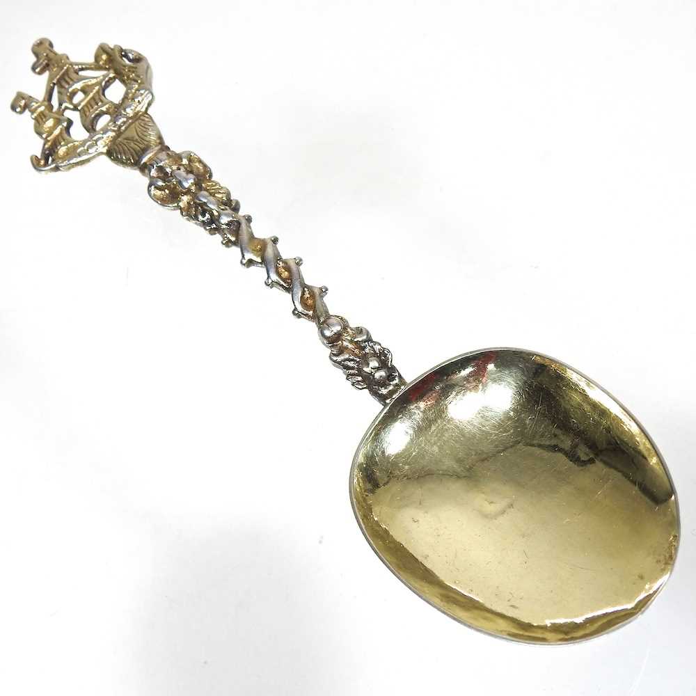 Lot 45 - A Dutch silver gilt spoon