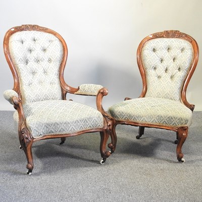 Lot 468 - Victorian armchairs