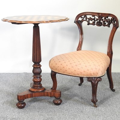 Lot 242 - A Victorian table and chair