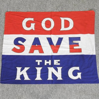 Lot 456 - A King George VI Coronation flag