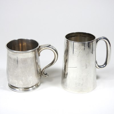 Lot 216 - Two silver mugs