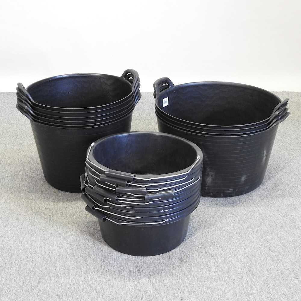 Lot 357 - A set of six garden trug buckets