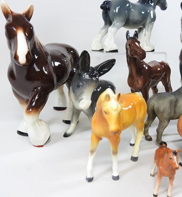 Lot 151 - Various pottery horses