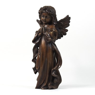 Lot 199 - A modern bronze statue of an angel
