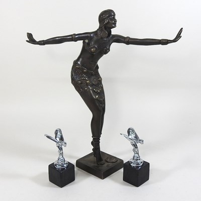 Lot 192 - Two reproduction models of the Spirit of Ecstasy