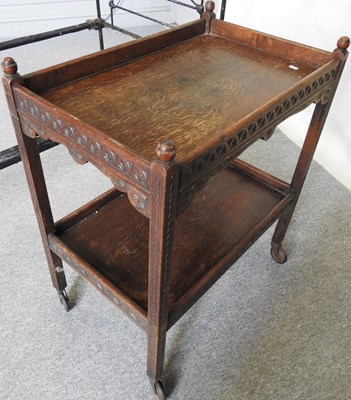 Lot 59 - A Victorian bed and trolley