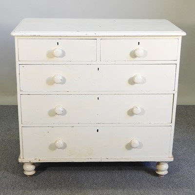 Lot 286 - A Victorian white painted chest