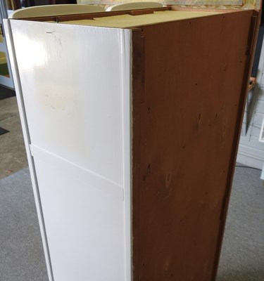Lot 133 - A vintage white larder cabinet