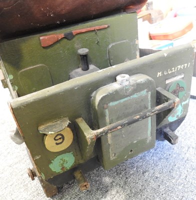 Lot 330 - A military model truck and vintage advertising tins
